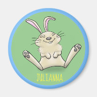 Cute happy smiling bunny rabbit cartoon