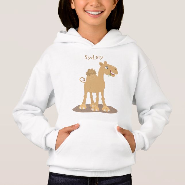 Cute happy smiling camel cartoon illustration (Front)