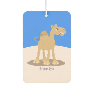Cute happy smiling camel cartoon illustration air freshener