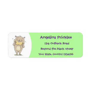 Cute happy smiling hamster with peanut cartoon
