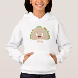 Cute happy smiling taco cartoon illustration