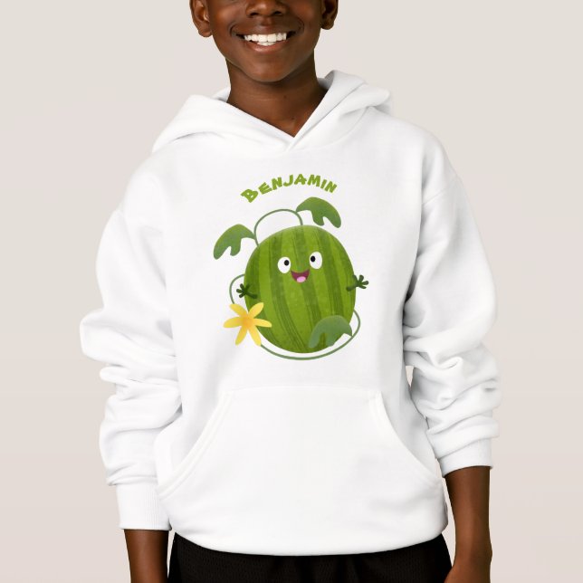 Cute happy smiling watermelon cartoon (Front)