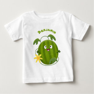 Cute happy smiling watermelon cartoon  baby T-Shirt