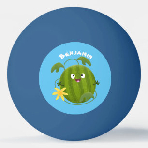 Cute happy smiling watermelon cartoon ping pong ball