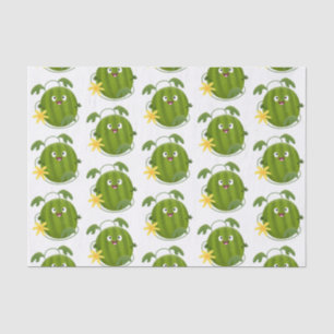 Cute happy smiling watermelon cartoon tissue paper