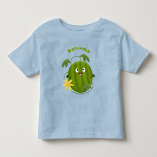 Cute happy smiling watermelon cartoon toddler t-shirt