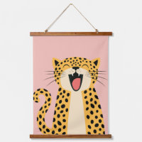 Cute Happy Smiling Wild Leopard Cartoon  