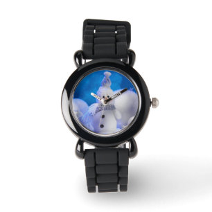 cute happy snowman cropped watch