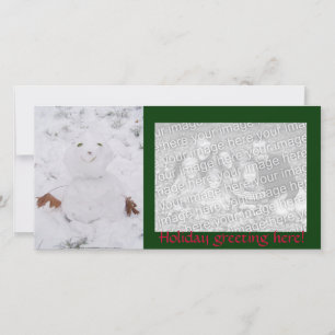 cute happy snowman holiday card