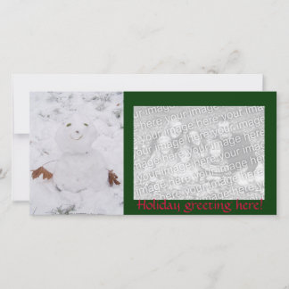 cute happy snowman holiday card