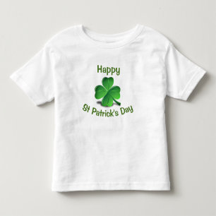 Cute Happy St Patricks Day Green Shamrock Toddler T-shirt