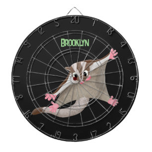 Cute happy sugar glider cartoon illustration dartboard