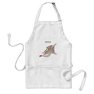 Cute happy sugar glider cartoon illustration standard apron