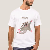Cute happy sugar glider cartoon illustration