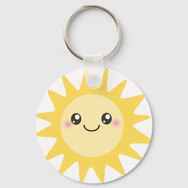 Cute Happy Sun Keychain (Front)