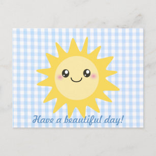 Cute Happy Sun Postcard