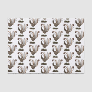 Cute happy superb lyrebird cartoon illustration tissue paper