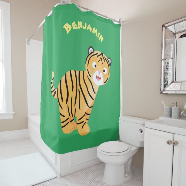 Cute  happy tiger cub cartoon (In Situ)
