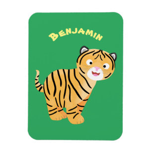 Cute  happy tiger cub cartoon magnet