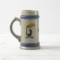 Cute happy toucan cartoon illustration