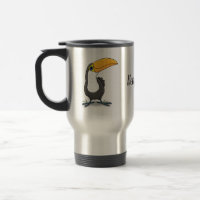 Cute happy toucan cartoon illustration