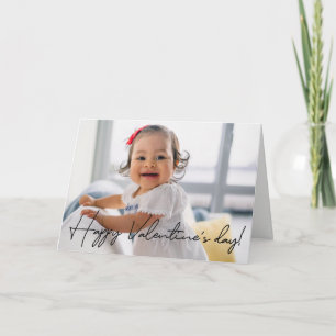 Cute Happy Valentine's day Photo Personalized  Card