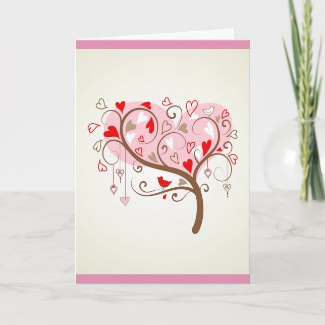 Cute Happy Valentines Day Text Design Holiday Card (Front)