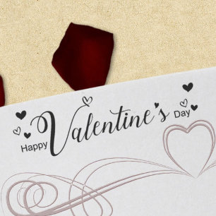 Cute Happy Valentines Day Typography Script Self-inking Stamp