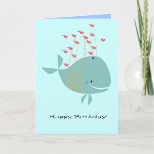 Cute Happy Whale Card