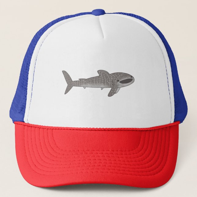 Cute happy whale shark trucker hat (Front)