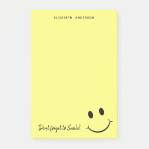 Cute Happy Yellow Face Smile Personalized Post-it Notes