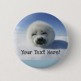 Cute Harp Seal 2 Inch Round Button
