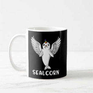 Cute Harp Seal Pup Unicorn Polar Arctic Animal Coffee Mug
