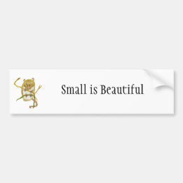 Cute Harvest Mouse: "Small is Beautiful" Bumper Sticker