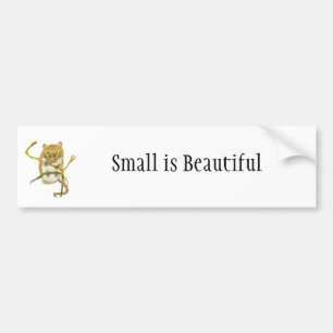 Cute Harvest Mouse: "Small is Beautiful" Bumper Sticker