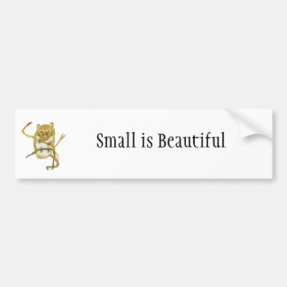 Cute Harvest Mouse: "Small is Beautiful" Bumper Sticker