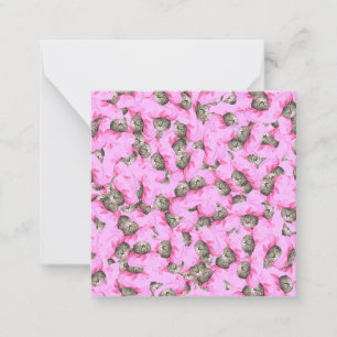 Cute Hat in a Pink Cap Pattern Random Card