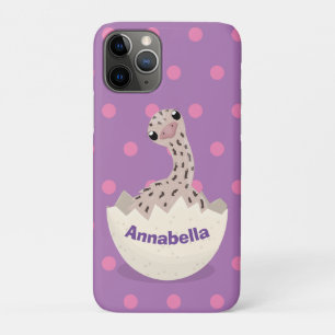 Cute hatching baby ostrich cartoon illustration iPhone 11 pro case