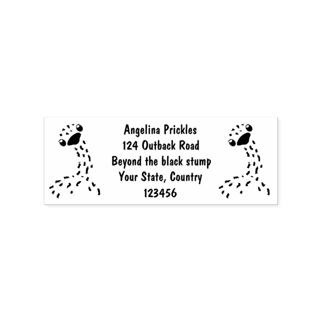 Cute hatching baby ostrich cartoon illustration rubber stamp (Imprint)