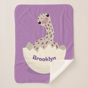 Cute hatching baby ostrich cartoon illustration sherpa blanket