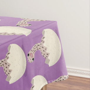 Cute hatching baby ostrich cartoon illustration tablecloth