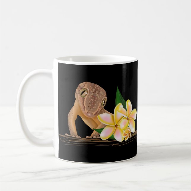 Cute Hawaii Gecko  Coffee Mug (Left)