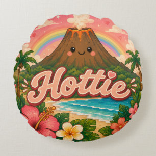 Cute Hawaii kawaii circle pillow