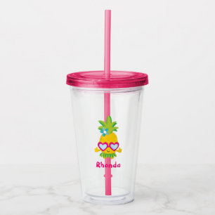 Cute Hawaiian theme Acrylic Tumbler