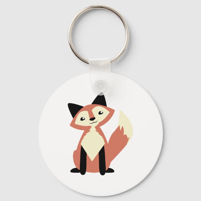 Cute Head-tilt Fox Keychain (Front)