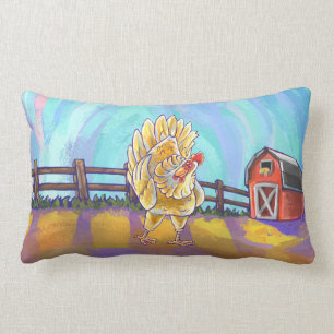 Cute Heads and Tails Chicken Lumbar Pillow