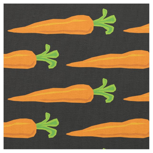 Cute healthy veggie carrot pattern DIY fabric (Close Up)