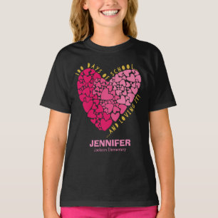 Cute Heart 100 Days of School and Loving It T-Shirt