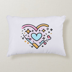 cute heart accent pillow