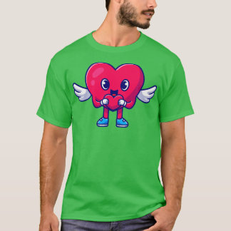 Cute Heart Angel With Love Sign Cartoon1 T-Shirt